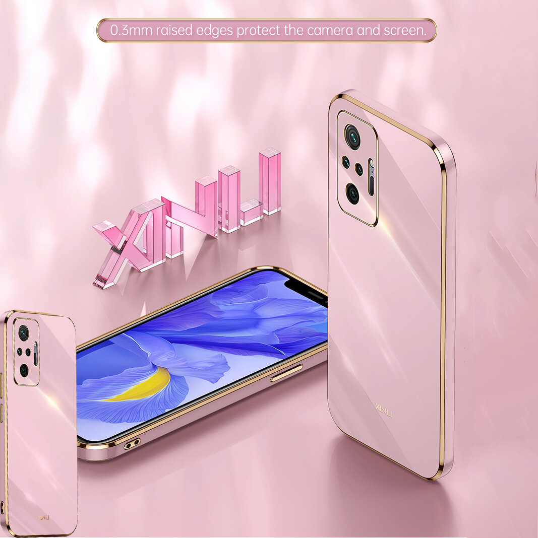 Lenuo vỏ điện thoại gọng vuông silicon Ốp điện thoại mềm mạ 6D sang trọng cho Xiaomi Redmi Note 12 11S 11 Pro 5G 12 Pro + 5G 9S 7 8 Pro 9 10 Pro Max 10 5g sáng bóng vỏ điện thoại Ốp lưng