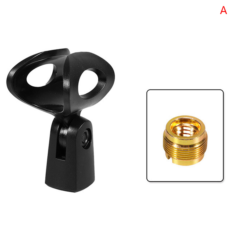 Microphone Clip with Wireless Microphone Cantilever Shock-proof Bracket Clip Universal Microphone Clip Holder Female Nut Adapters Black