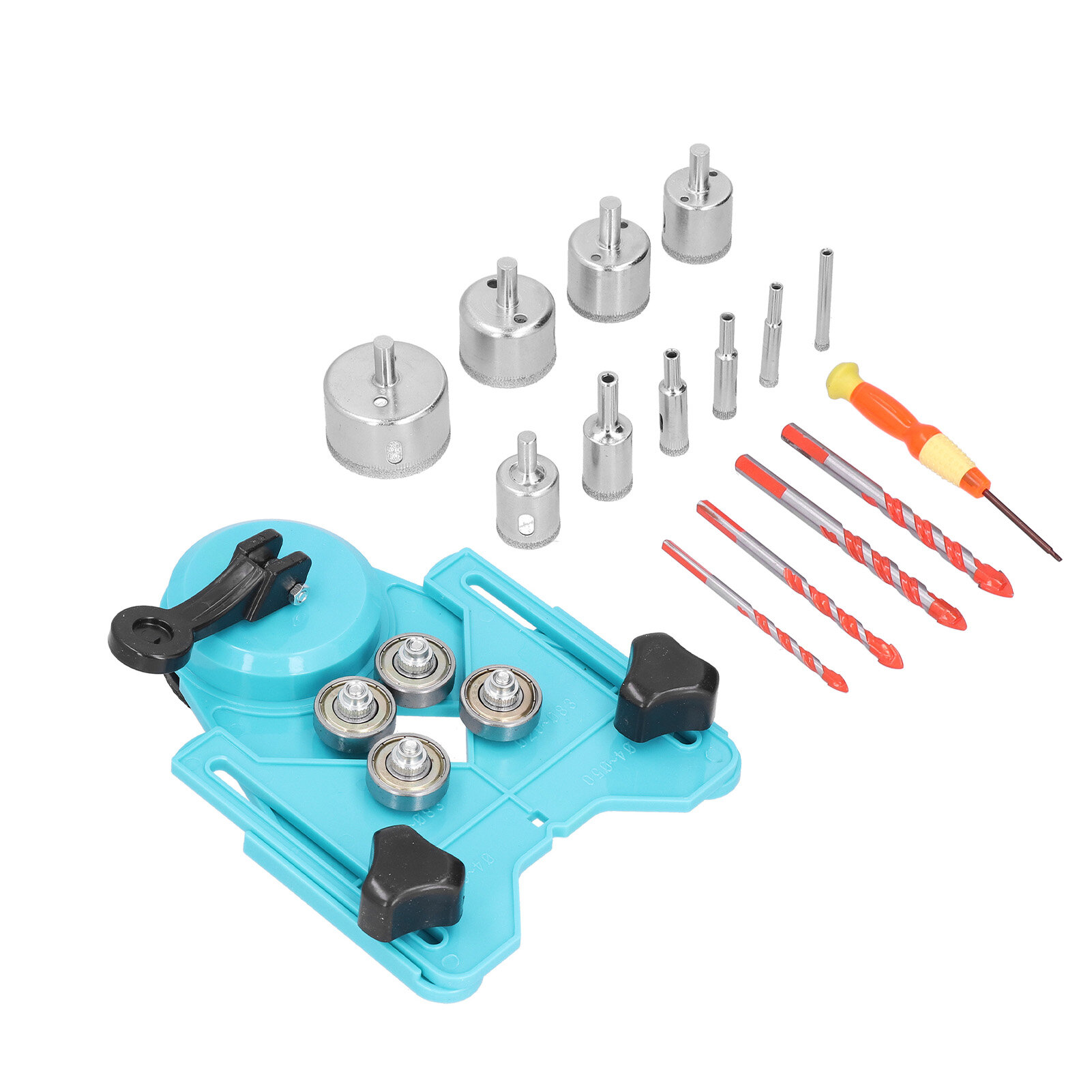 How Saw Kit, Large Clearance Hole Triangle Shank Diamond Drill Bit for Ceramic Glass