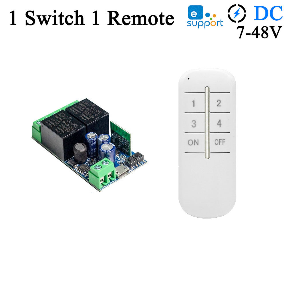 Wenqia wifi ewelink smart switch 2.4ghz garage door automatic door faac wireless remote and wall switch usb 5v dc 12v 24v 48v relay receiver timing module,alexa google