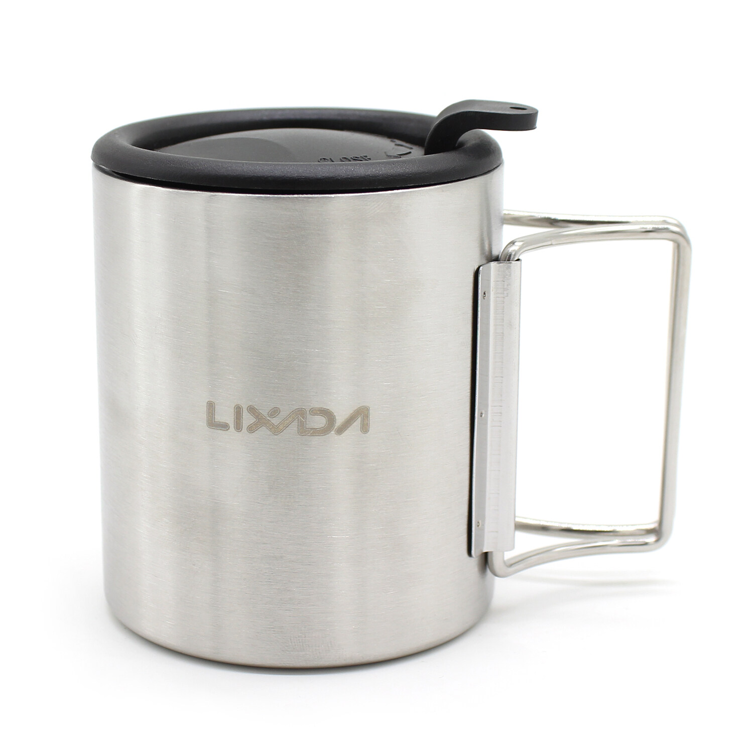 TOMSHOO Lixada 220ml Outdoor Mug Portable Camping Picnic Water Cup Stainless Steel Vacuum Double
