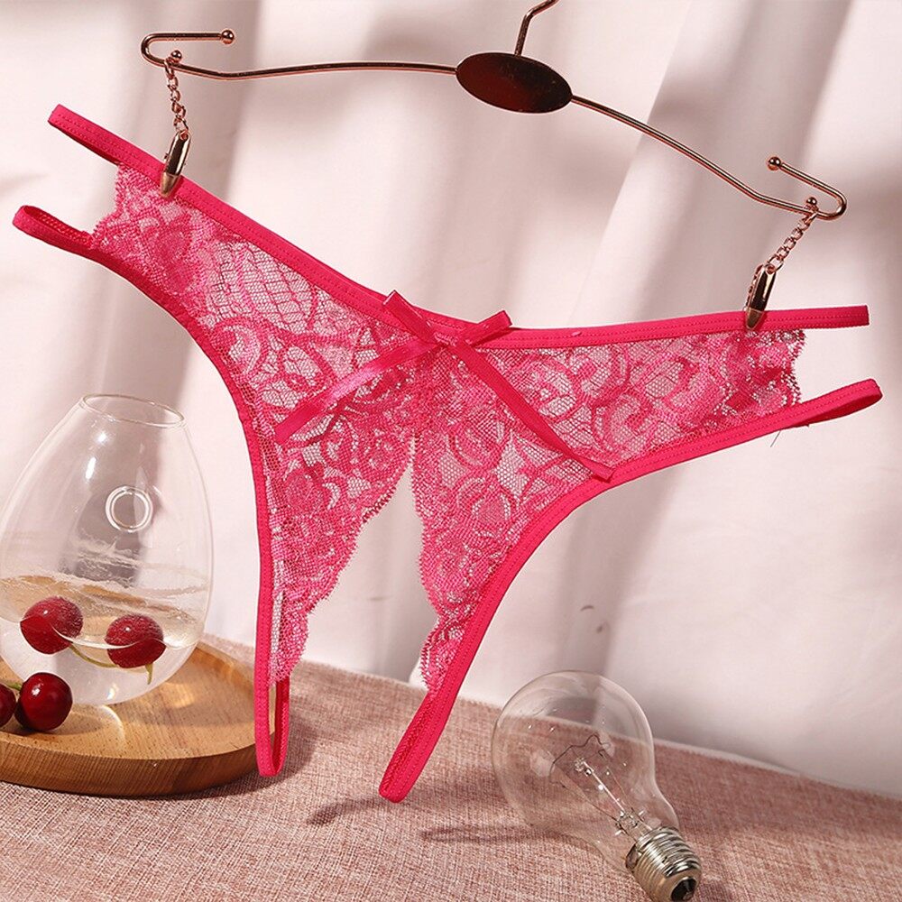 Womens Sexy Crotchless Lace Panty Open Crotch Stretch Briefs Knickers Underwear