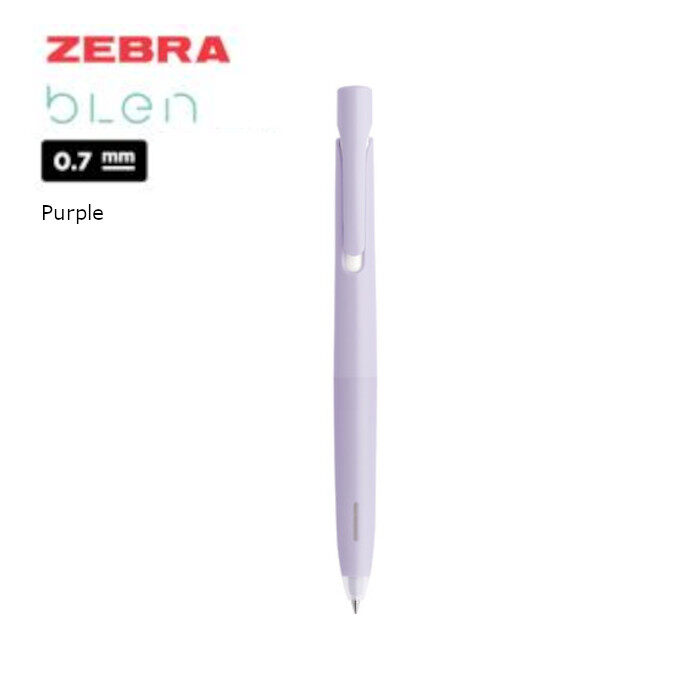 Pastel colors] Zebra bLen Retractable Emulsion Ballpoint Pen (Black Ink)  0.5mm/0.7mm (Refill sold separate)