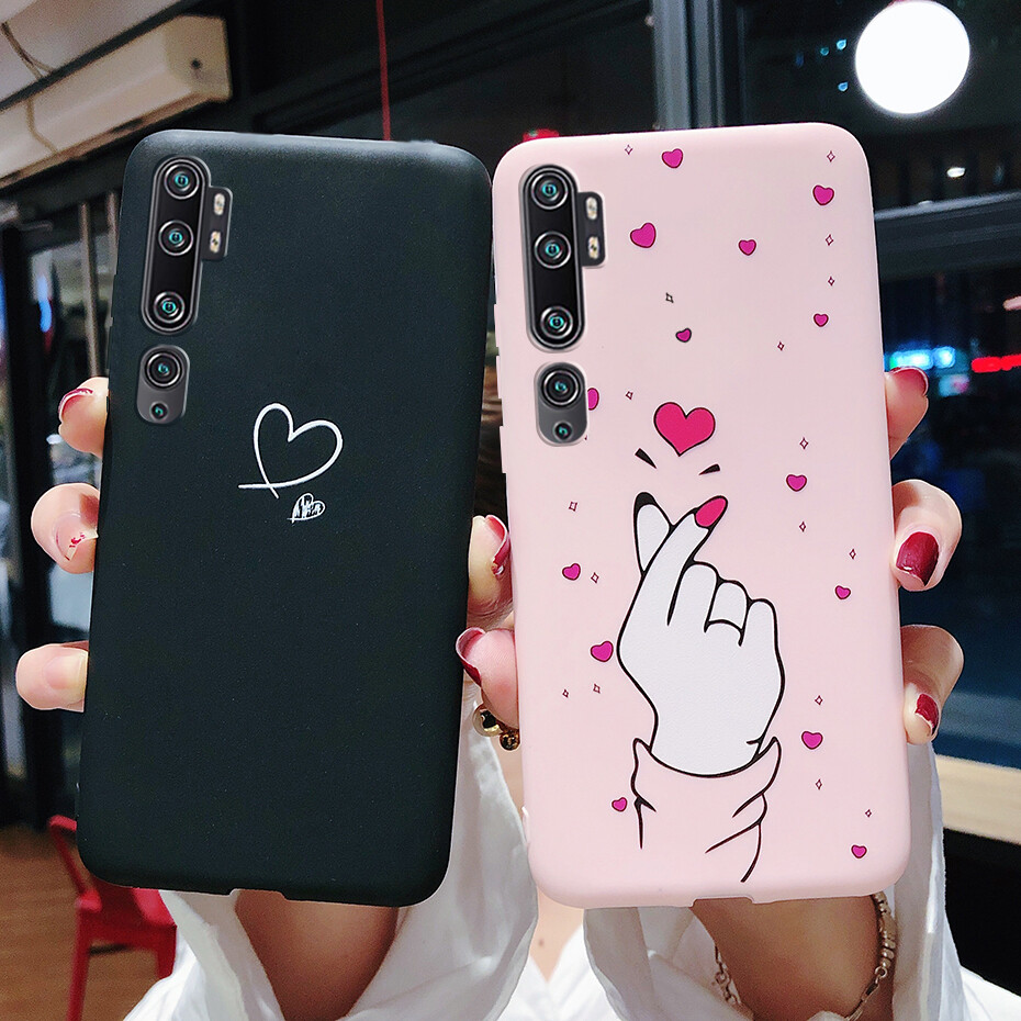 Case for Xiaomi Mi Note 10 / Note 10 Pro / Mi CC9 Pro Phone Case Soft Matte Silicone Painted Back Cover Casing