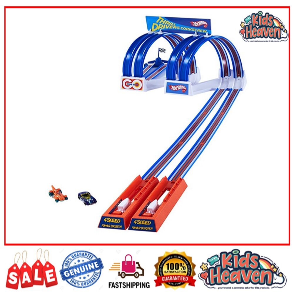 Hot Wheels Thrill Drivers Corkscrew Track Set 100.0 Original Lazada