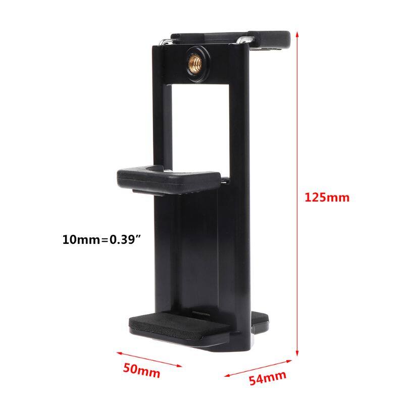 Tripod Mount Clamp 1/4'' Thread Stand Tablet Phone Holder Bracket Adjustable Extendable Adapter for Apple iPhone iPad Samsung Huawei Xiaomi