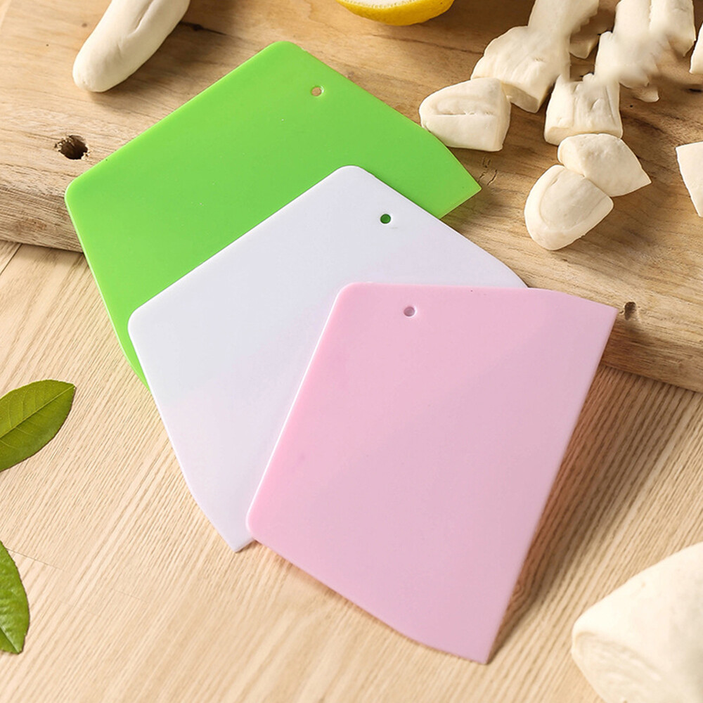 1PC hình thang nhựa scraper đồ cắt bột bánh kem scraper