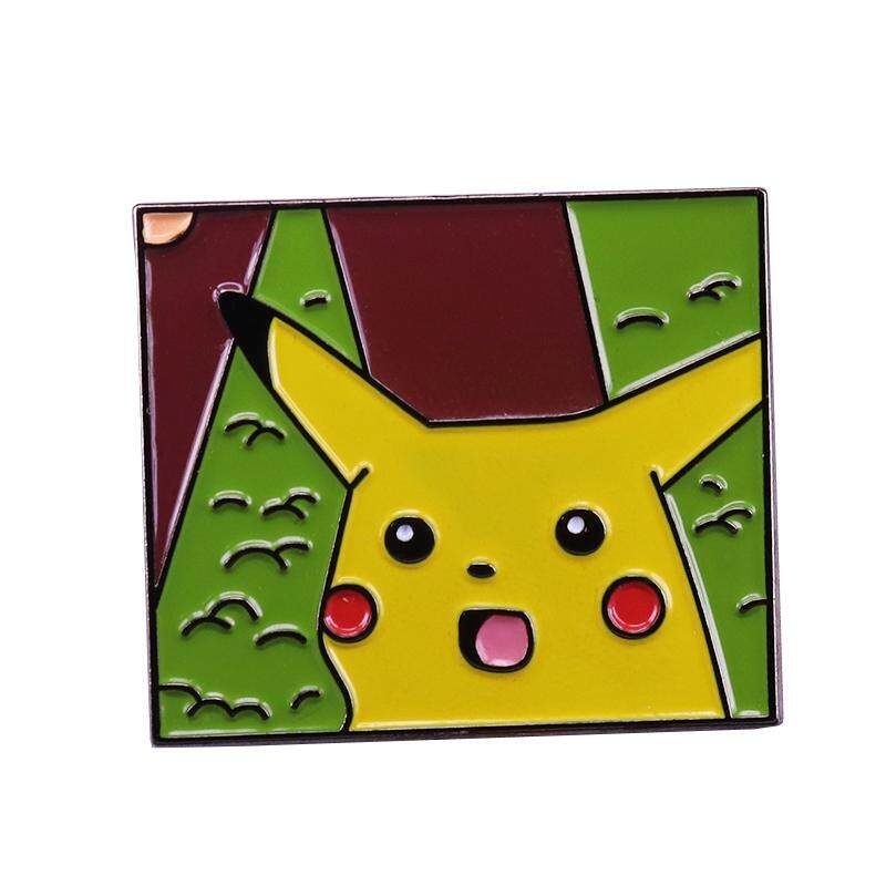 Terkejut Hutan Pikachu Kerah Pin Virus Meme Bros Topi Pop Aksesoris Ransel