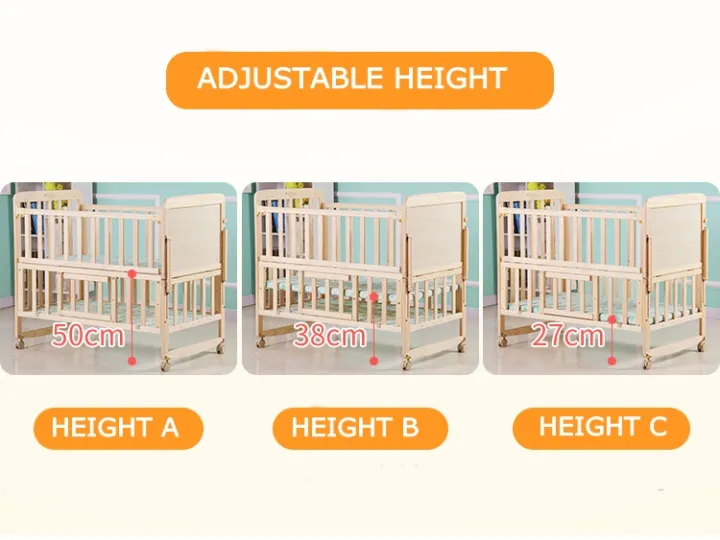 baby cot size in inches