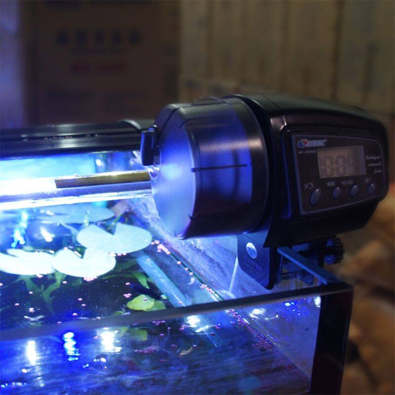 Thiết Bị Cho Ăn Ao Cá Bể Cá Tự Động Điều Chỉnh Được Cho Ăn Tự Động Hẹn Giờ Với Màn Hình LCD