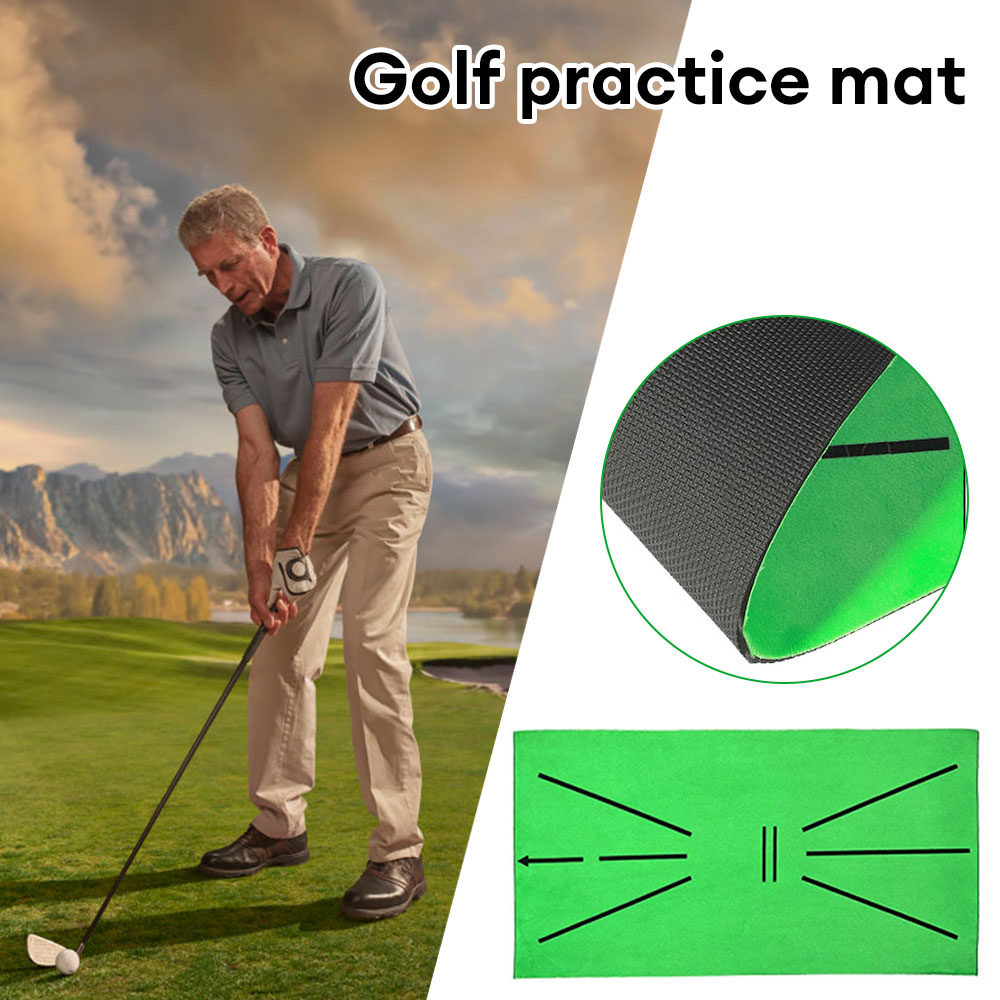 Golf Training Mat Swing Practice Pad Indoor Detection Batting Ball Trace Directional Mat Swing Track Practice Marking Pad Set