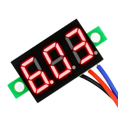 Focusai 0.36 inch 3-wire voltmeter dc 5-30v 0-30v blue/green/red