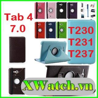 Bao da xoay dành cho samsung galaxy tab 4 7.0 t230 t231 t235 / galaxy tab 4 7inch