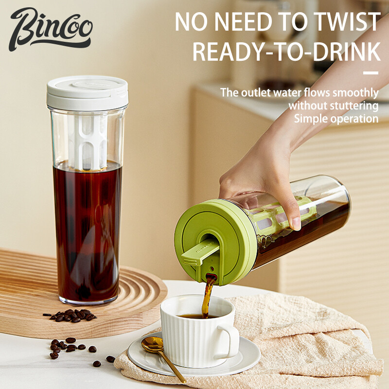 BINCOO Cold Extraction Coffee Pot Ice Drop Sharing Pot Cold Soaking Tea Pot Large Capacity 1000ML