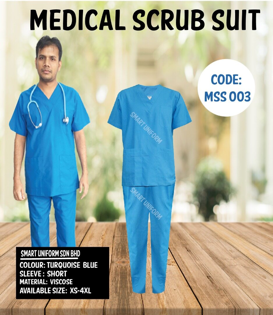Smart Uniform Scrub Suits Turquoise Mss 003 Lazada