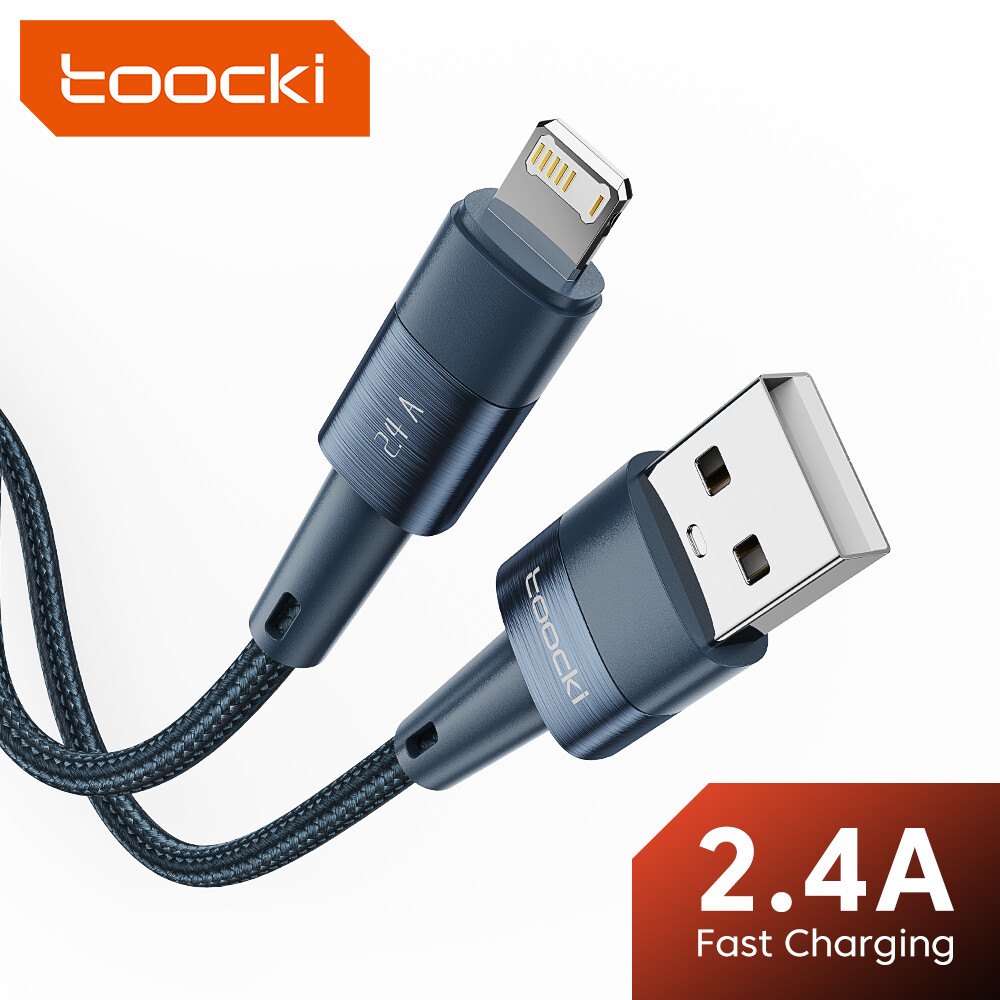 Toocki Cáp Dữ Liệu Sạc Nhanh USB Lightning Và TypeC Lightning 2.4A Cho iPhone 14 13 12 Pro Max X XS XR 8 7 Plus Cáp Sạc Nhanh iPad