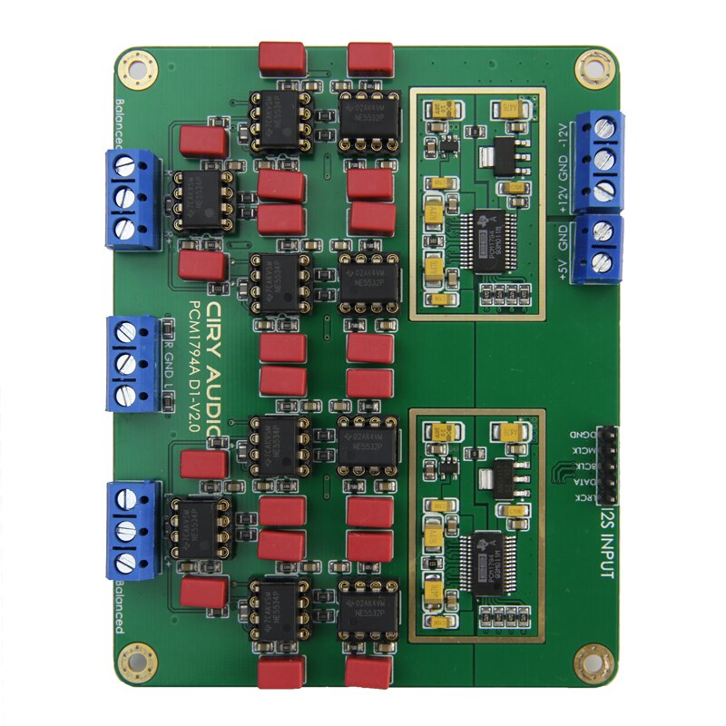 Song song kép pcm1794a giải mã Board DAC mạ Hifi sốt 24bit 192kHz mạch điện parts1