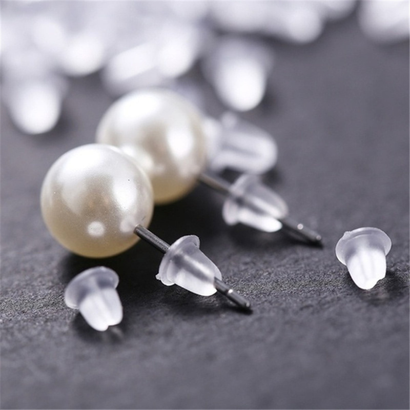 500/1000 Chiếc Bông Tai Cao Su Silicon Mềm Nút Chặn Lưng Cho Bông Tai Đinh Tán Tự Làm Bông Tai, Phát Hiện Phụ Kiện Ống Tai Phích Cắm