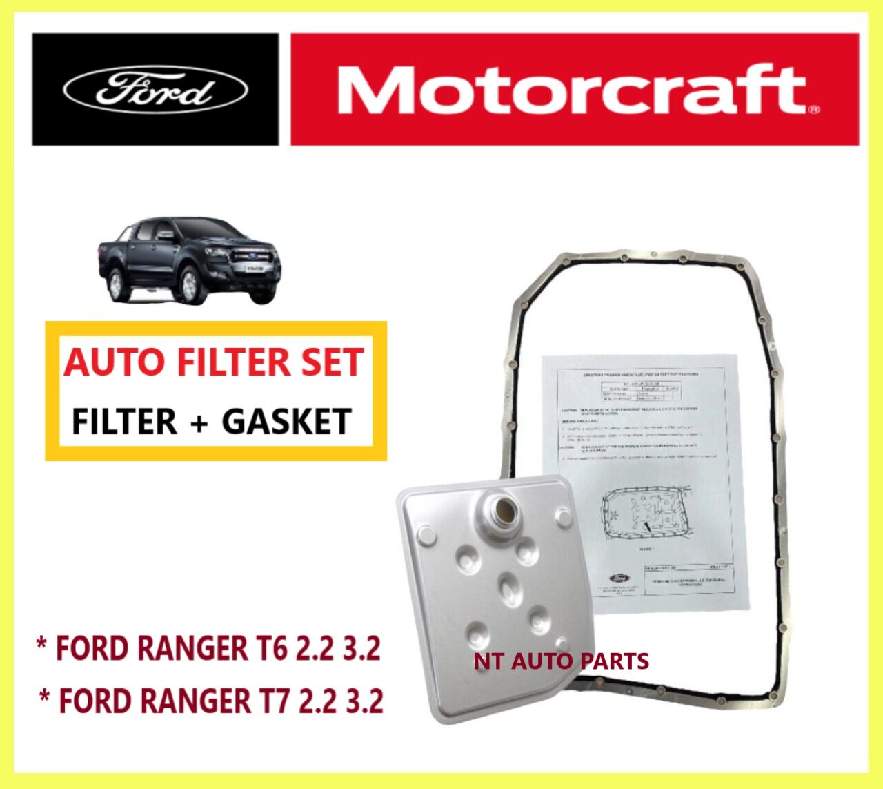 Original Motorcraft ATF Auto Transmission Filter & Gasket Gearbox Filter Set Ford Ranger T6