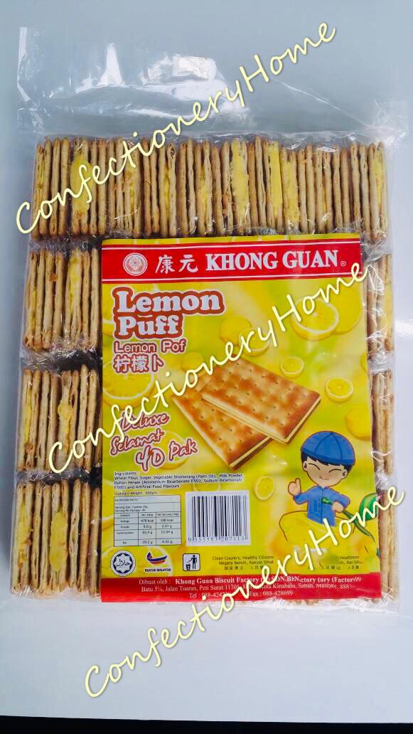 Biscuit Khong Guan Lemon Puff 800g Biskut Lemon Pof 柠檬卜饼干 Lazada