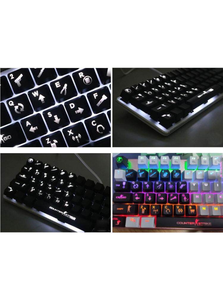 CS Đi Trò Chơi, Nắp Phím OEM Trong Mờ Chiếu Sáng Đèn Nền ABS 26 Phím Cho Bàn Phím Cơ CS Go Keycap