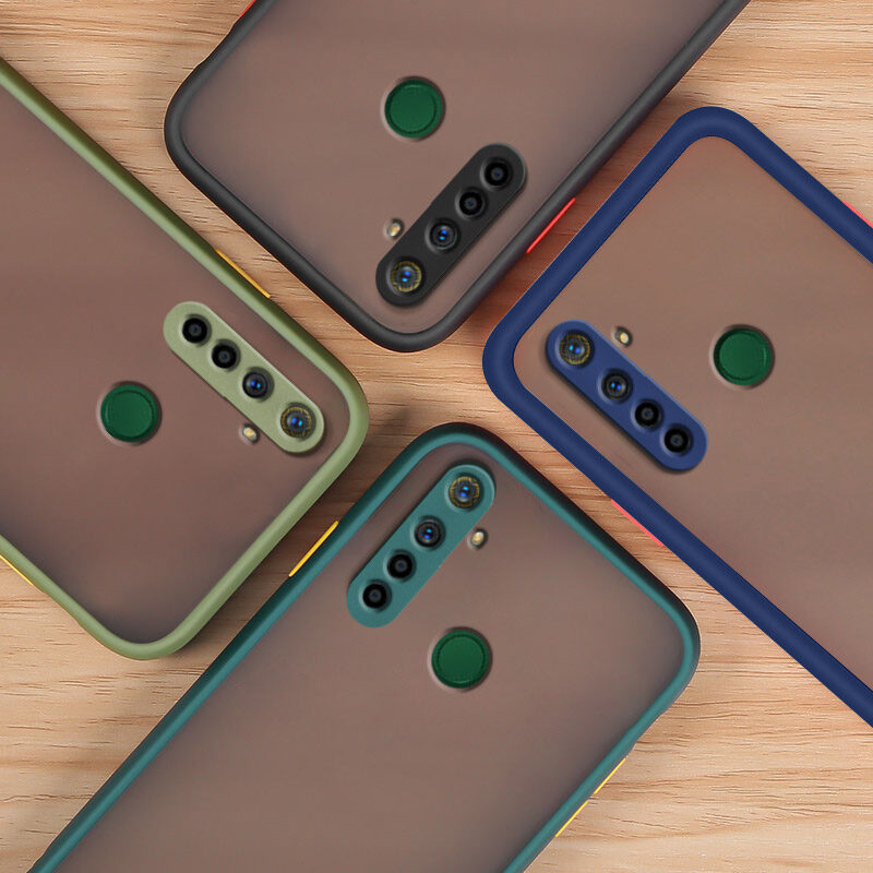 YBD Precision camera protection case For Oppo Realme 6i 5i 5 5s Casing multiple colour Matte Hard PC Back Cover Shockproof Phone Case