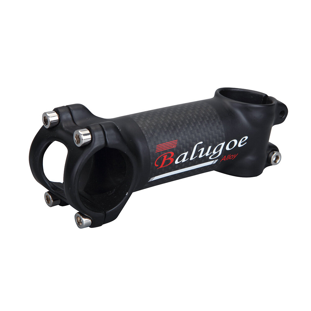 BALUGOE Aluminum + carbon Fiber Riser Rod Stem Carbon Fiber Bicycle Stem Carbon Handle 28.6-31.8MM 6degree 17 Degree