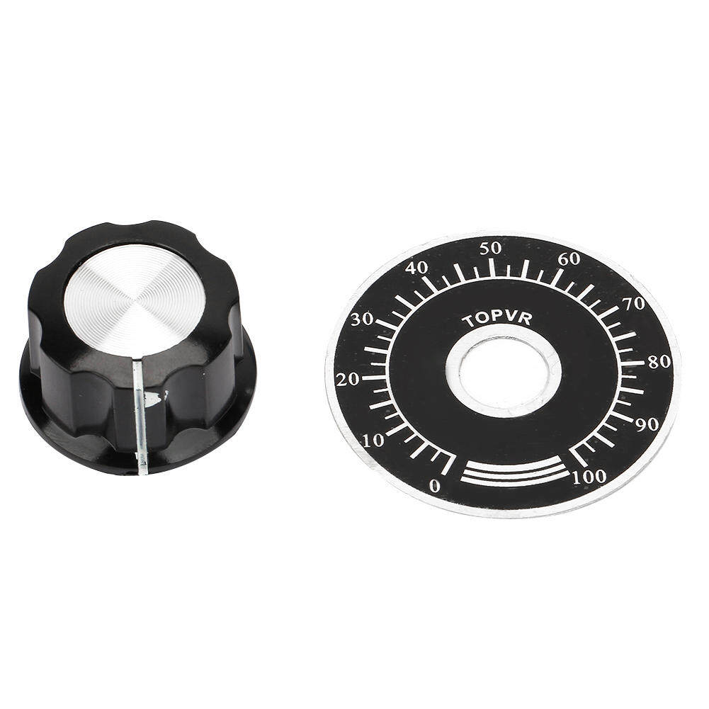 MF-A03 Potentiometer Knurled Knobs Volume Control Cap + Digital Dial Potentiometer Scale Plate Scale Plate
