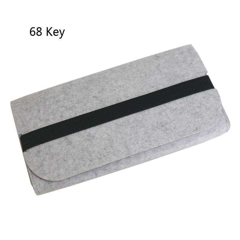 Dust Proof Large Capacity Portable FeltKeyboard Bag Practical Elastic Band Durable Bag 60~104 keys