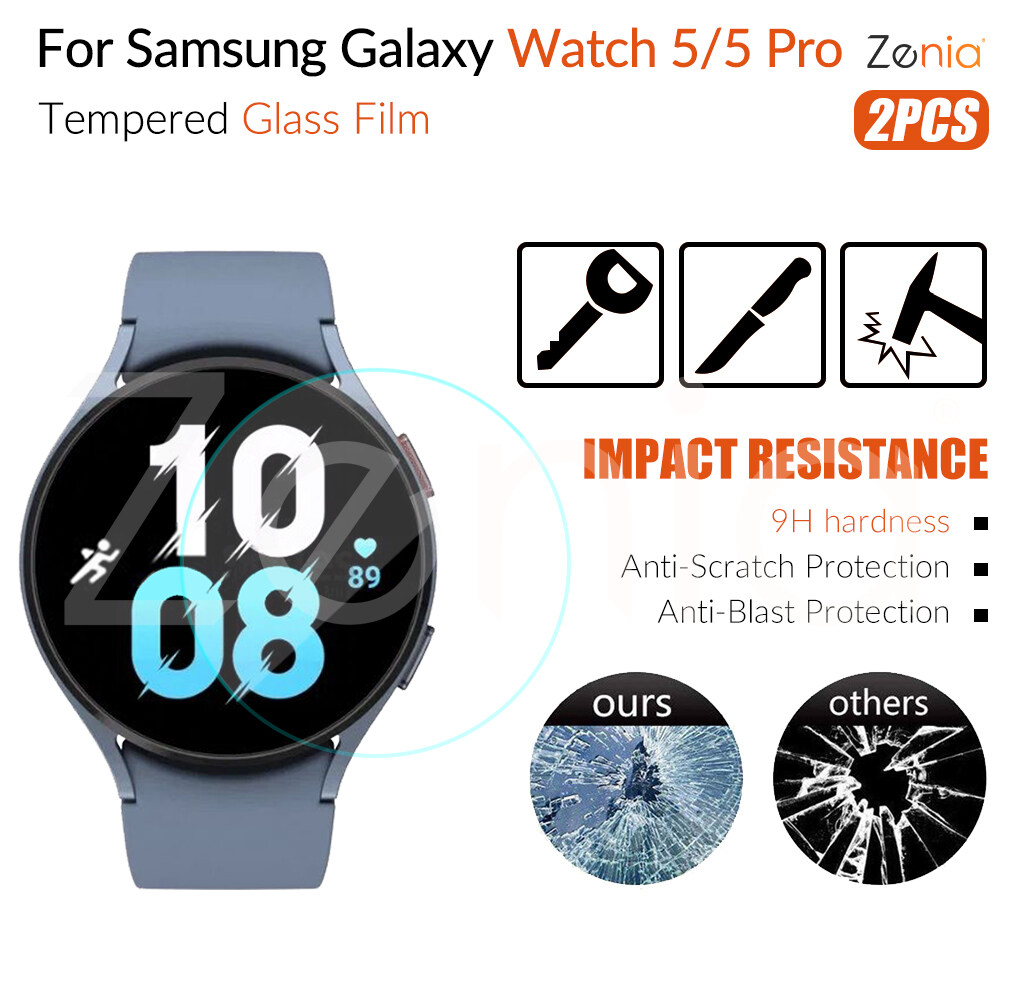 Zenia 2 Miếng Dán Bảo Vệ Toàn Màn Hình Cho Samsung Galaxy Watch 5 LTE