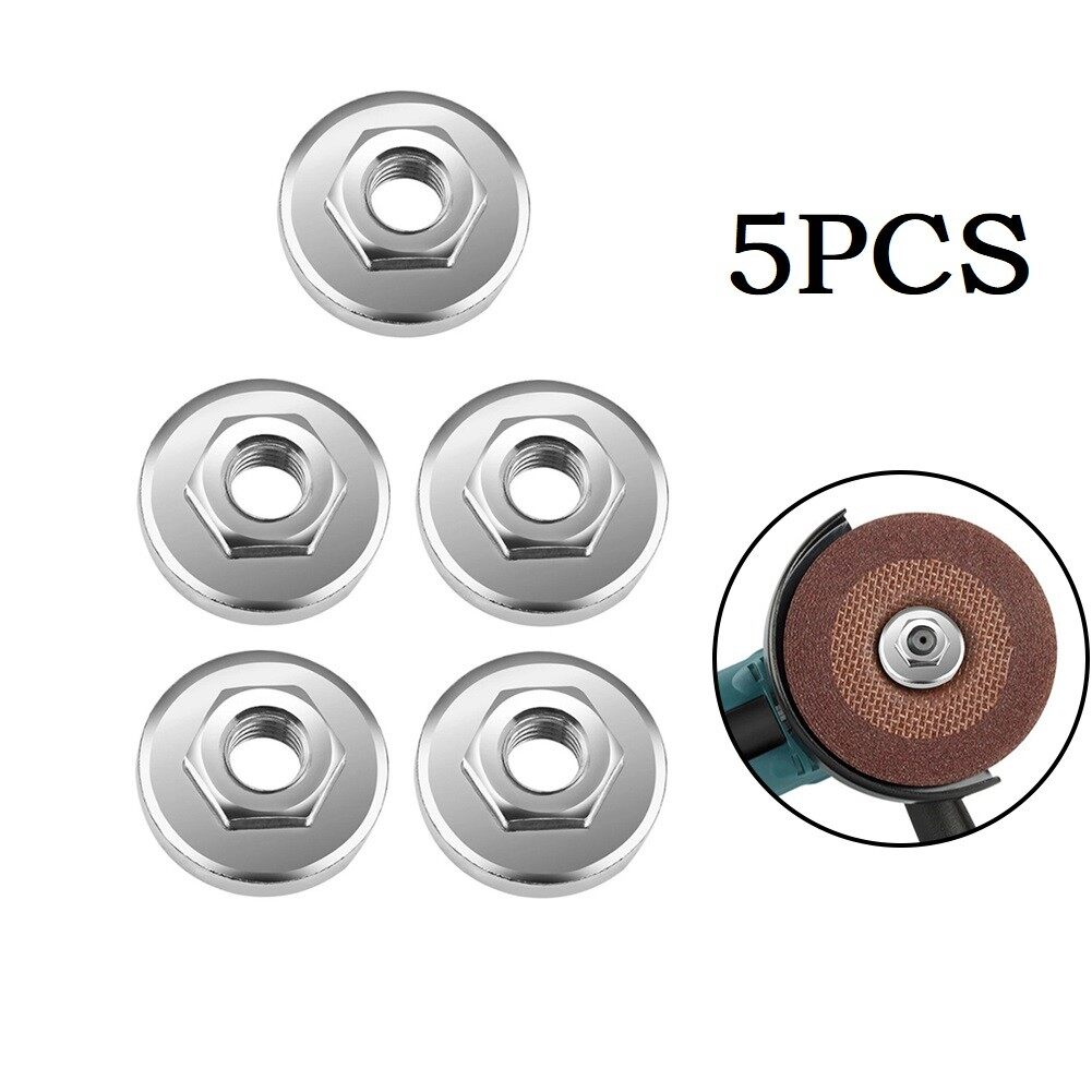 1/5PCS Stainless Steel Hex Nut Tools M10 Replacement For 100 Type Angle Grinder Chuck Locking Plate Quick Clamp