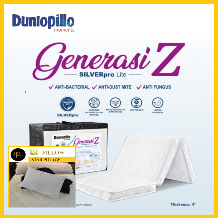 Dunlopillo Klasik Generasi Z Single Foldable 4” HR Home Delivery