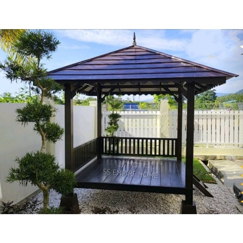 [INSTALLATION] Gazebo 6x6 Single Roof Cengal Wood Pondok Kayu Handmade