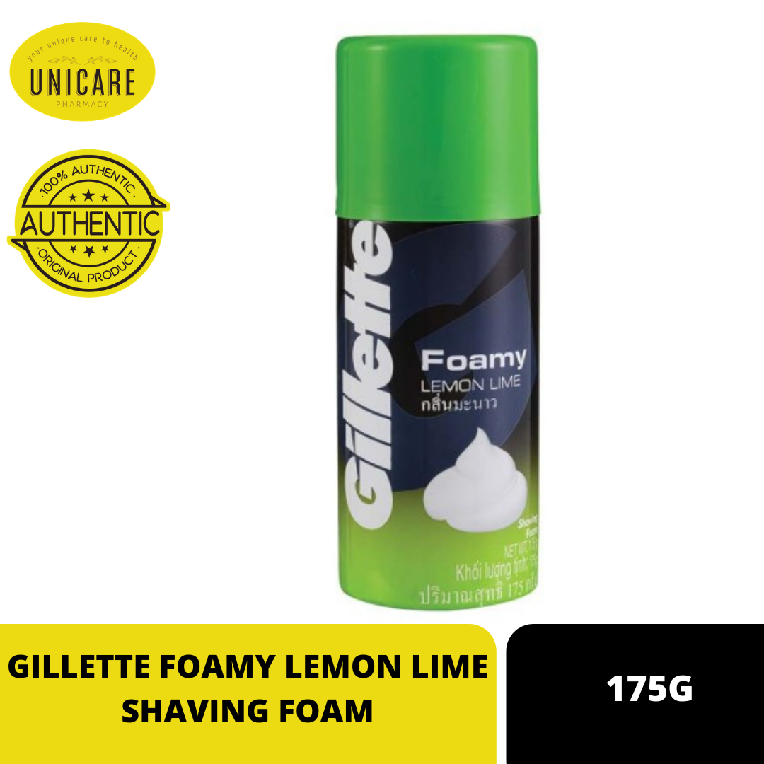 Gillette Foamy Lemon Lime Shaving Foam (175g) | Lazada