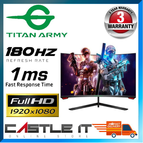 titan army 23.6インチ　180hz TITAN AMRY 23.6 インチ 180Hz 1ms 1500R 曲面スクリーン ゲーム
