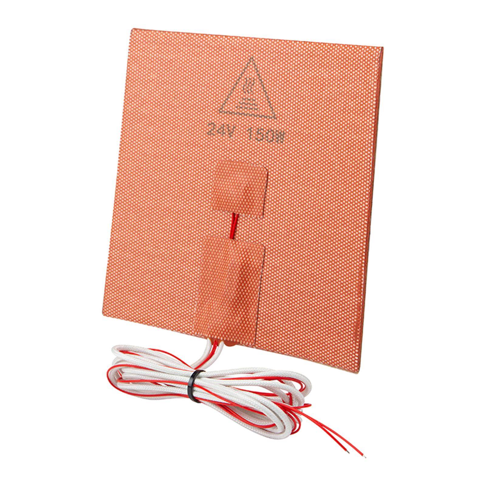 Lacooppia silicone heater heating pad, 24v/150w for 3d printer hot heated, diy easy install heating pad, 150 * 150mm 3d printer tools, with 3m adhesive