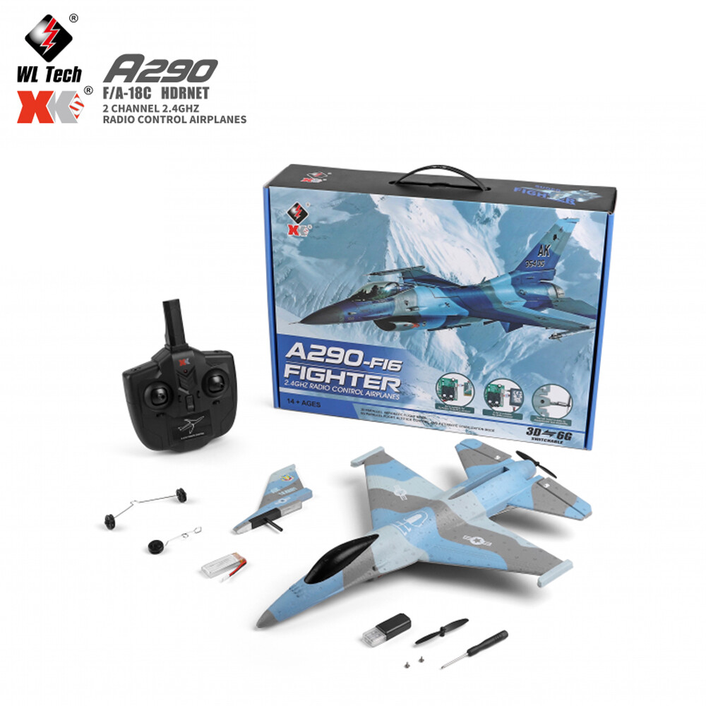 WLtoys A290 F16 RC Plane 2.4G 3CH Airplane Epp Foam Glider Remote Radio Controlled Aircraft 3D/6G System Drones Helicopter Toys for kids