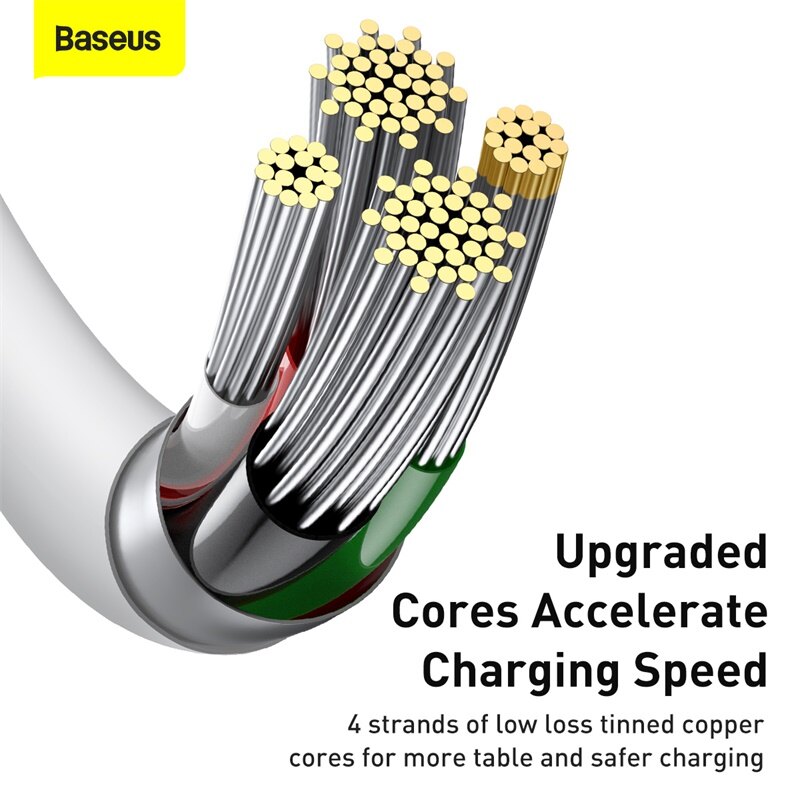 Baseus USB Cáp cho iPhone 14 13 12 11 Pro Max XS x 8 cộng với cáp 2.4A Cáp Sạc Nhanh Cáp cho iPhone sạc iPhone Cáp dữ liệu có đầu USB dòng