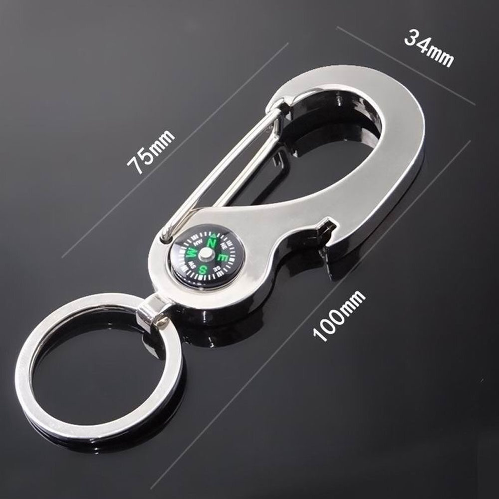Cute 1PC Multi-function Interior Accessories Compass Car Accessories Car-styling Car Keychain Opener Key Rings Keyfob