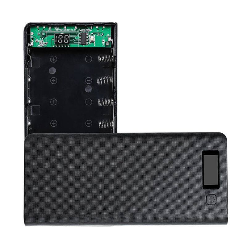 Dual usb 8x 18650 batteries diy power bank box holder case charger power adapter for mobile phone tablet