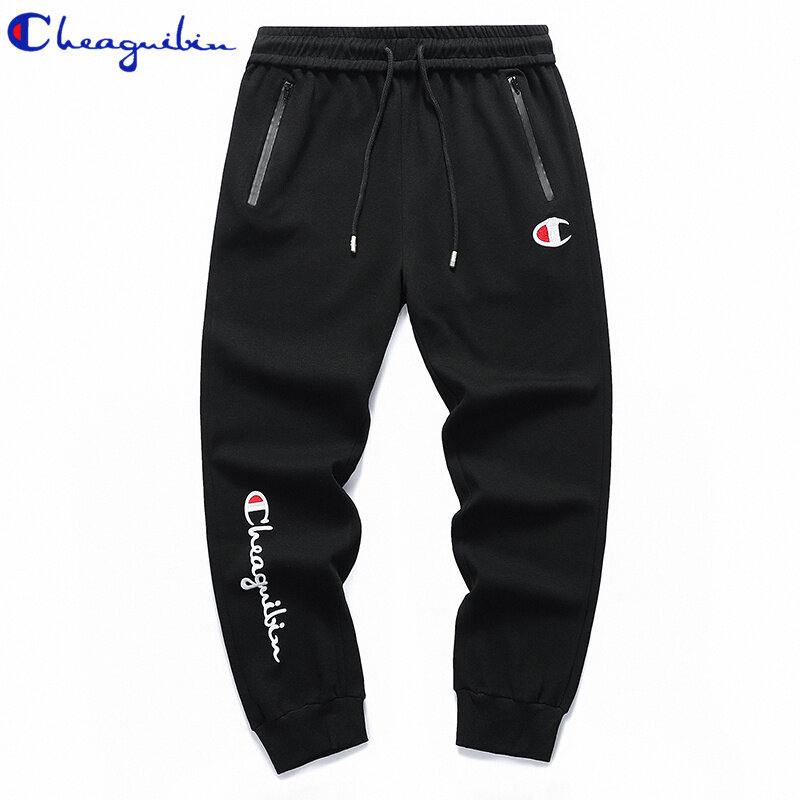 Champion VIP Quần Thường Ngày Áo Len Cặp Đôi Thêu Mũi Đâm Chân Nhỏ Thương