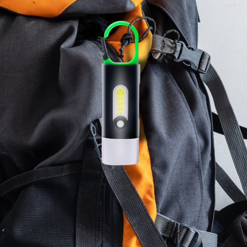 Mini Đèn pin móc khóa đèn pin Led sạc điện xách tay đèn pin sạc USB công suất cao cắm trại tầm xa đèn lồng
