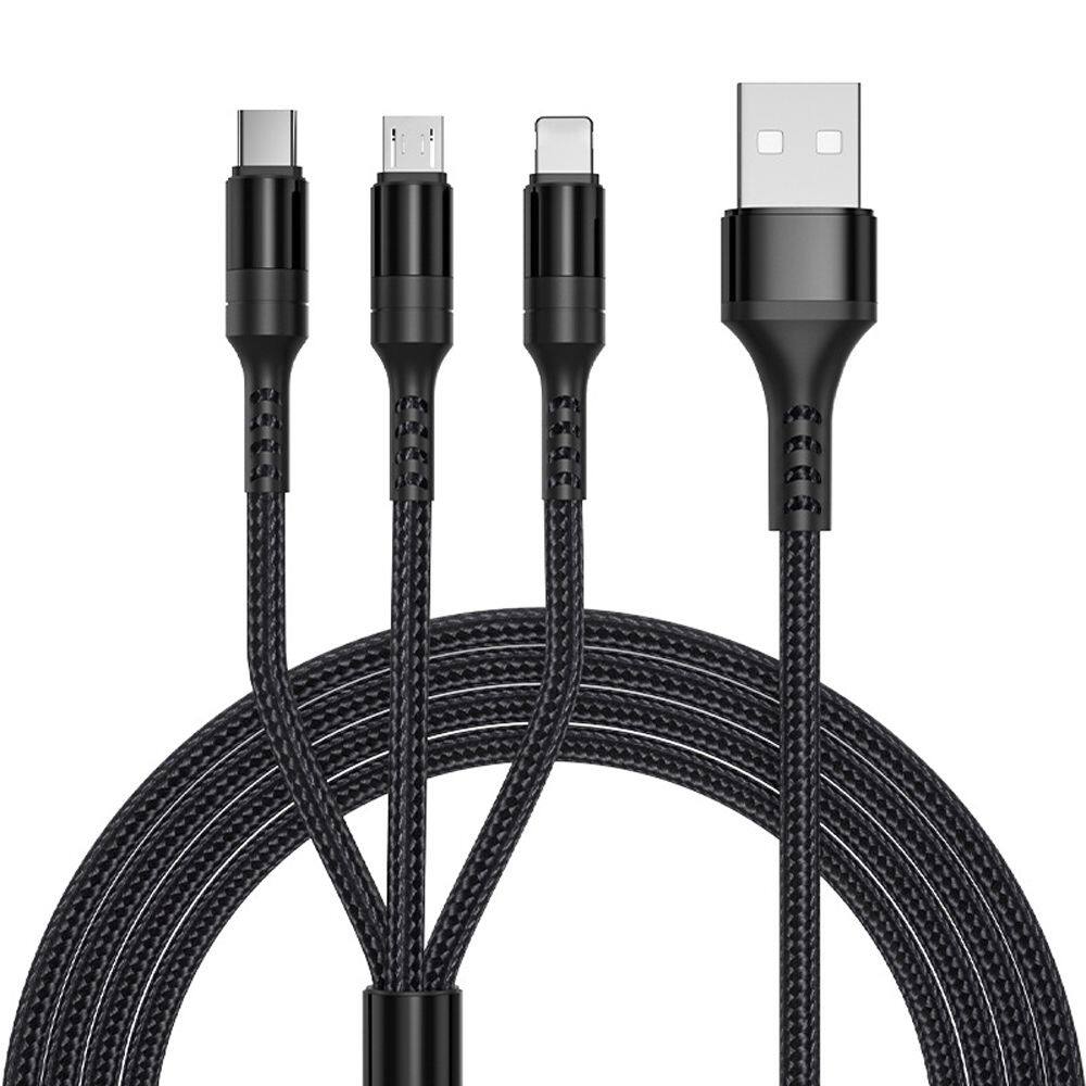 LFYE5L Universal 3 In1 Data Lines Data Cable Type C One Drag Three