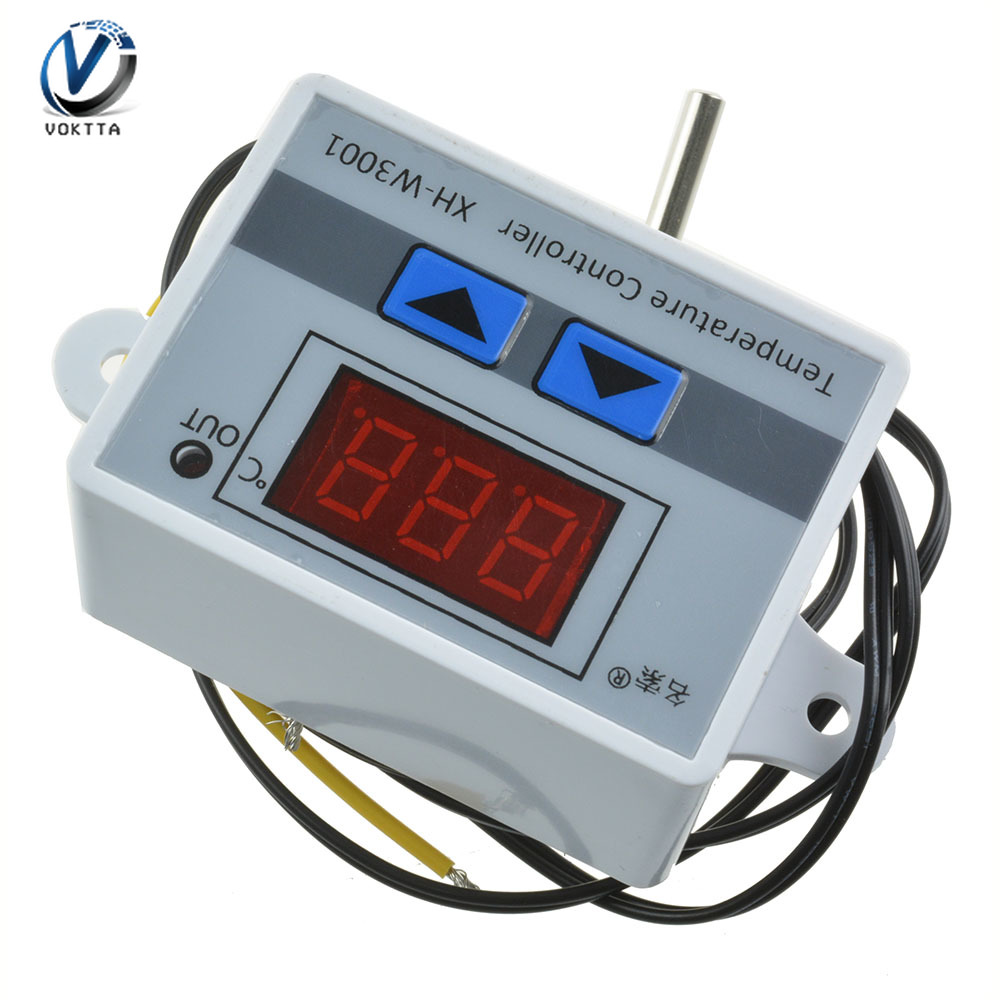 Bộ Điều Chỉnh Nhiệt Độ Kỹ Thuật Số VOKTTA, XH-W3001 Chính Hãng, Điều Chỉnh Nhiệt Độ W3001 110V 220V 12V 24V, Máy Ấp Trứng, Điều Khiển Nhiệt Độ, Nhiệt Kế, Điều Khiển Nhiệt Độ, Công Tắc Dò