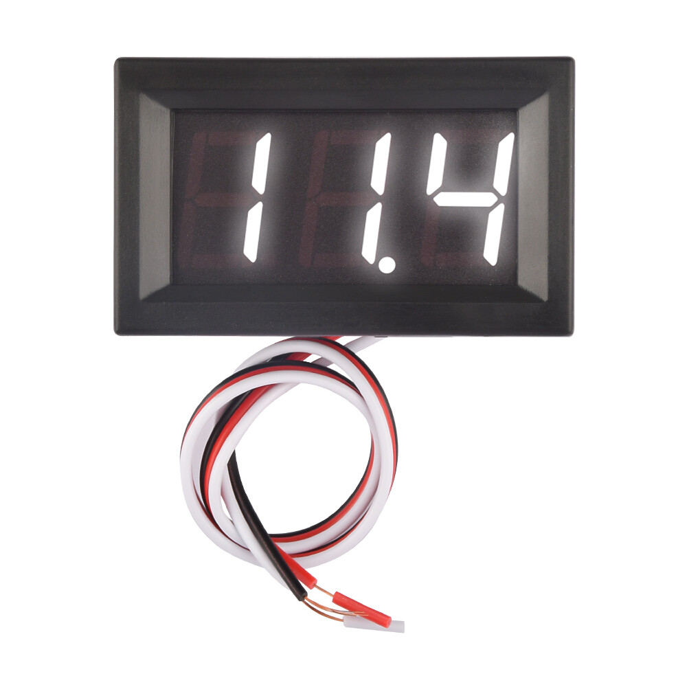 Diymore slope Three-wire DC 0-100V Digital Mini Voltmeter Gauge Tester Mount Car Motorcycle Battery Monitor Volt Voltage Meter 0.56" LED Display Panel