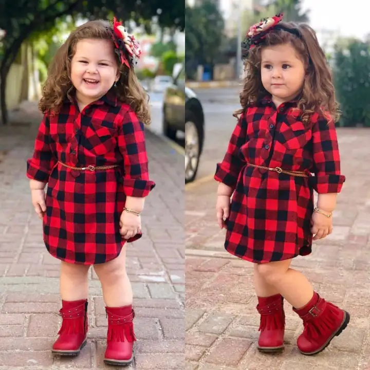 infant girl plaid shirt