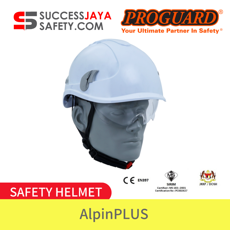 PROGUARD Hi-Visibility Safety Helmet Alpin PLUS Scaffold Comfort Ventilation Topi Keselamatan