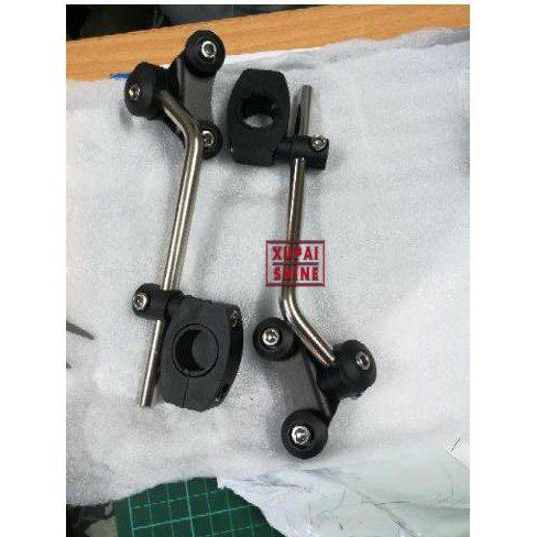 【XPS】Universal Windscreen Bracket holder 7/8" 22mm Standard Handlebar Windshield Mount Clamp Black