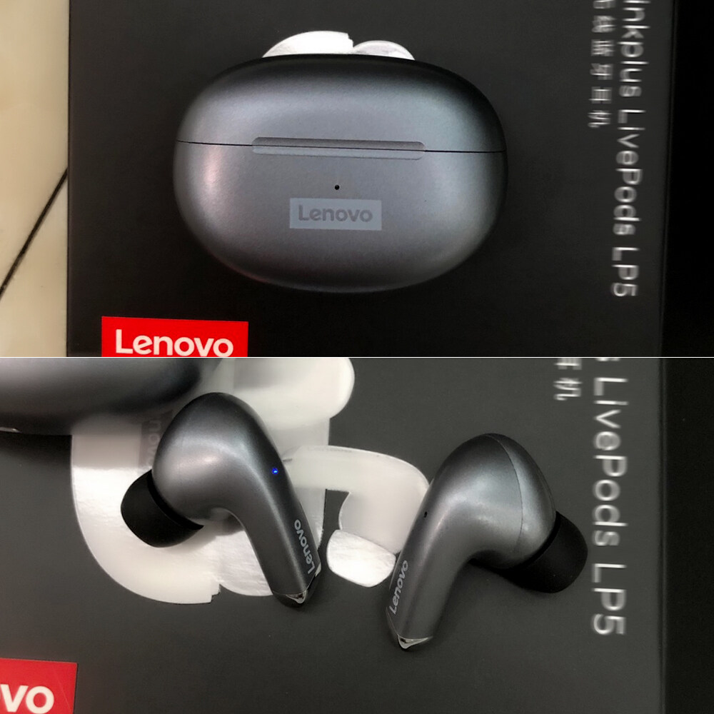 Tai Nghe Không Dây Lenovo LP5, Tai Nghe Thể Thao Chống Nước Khử Tiếng Ồn Ghép Nối Độ Trễ Thấp BT5.0, Tai Nghe Nhét Tai Trình Điều Khiển Động 13Mm Với Mic