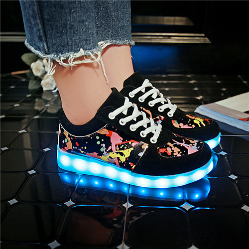 Led Shoes With Usb 11 Colors Boy&girl Glowing Controllable Flashing Sneakers 